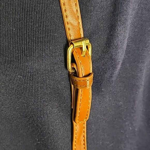 Tricolor Small Crossbody Purse Rabbit Keychain, Brown, Beige & Black Print,NWOT - Picture 5 of 10